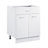 Onderkast Wit Shaker Stijl 60x48x82 cm | Soft-close Lade & Deuren | 54% Korting