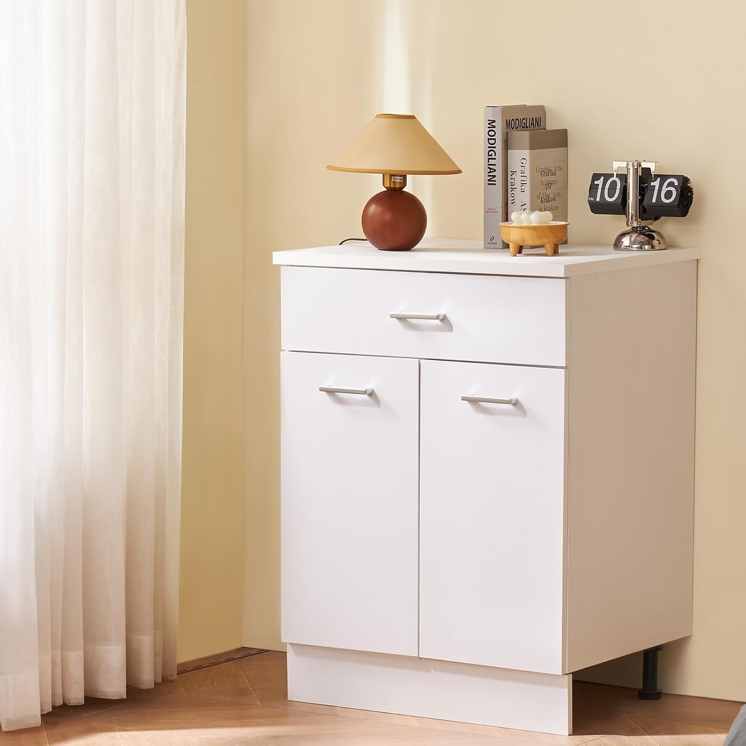 Onderkast Wit Shaker Stijl 60x48x82 cm | Soft-close Lade & Deuren | 54% Korting
