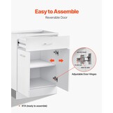 Onderkast Wit Shaker Stijl 60x48x82 cm | Soft-close Lade & Deuren | 54% Korting