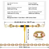 VEVOR Ketting & Binder Set - 54% Korting - Vrachtvastzetting