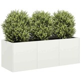 Plantenbak Staal Wit 120x40x40 cm - 34% Korting