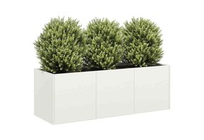 Plantenbak Staal Wit 120x40x40 cm - 52% Korting!