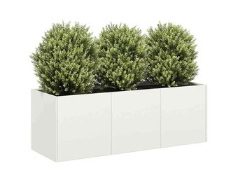 Plantenbak Staal Wit 120x40x40 cm - 34% Korting
