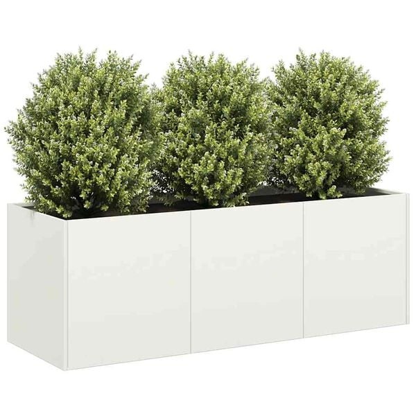 Plantenbak Staal Wit 120x40x40 cm - 34% Korting