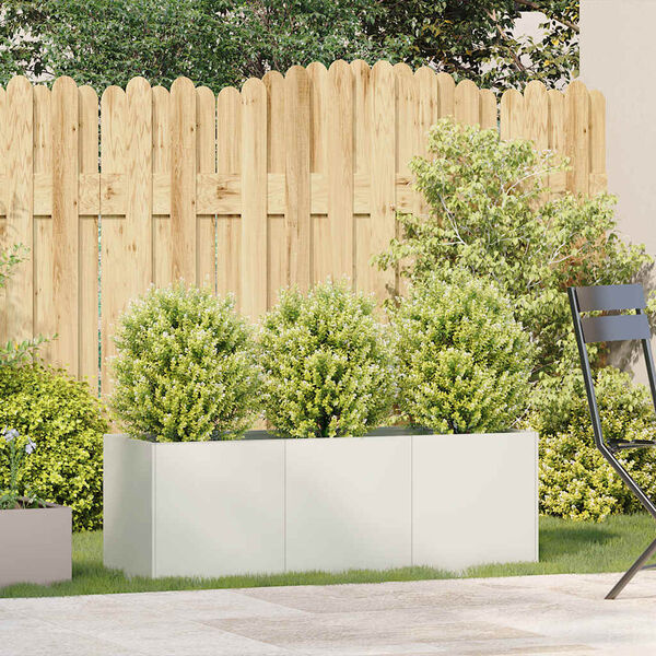 Plantenbak Staal Wit 120x40x40 cm - 34% Korting