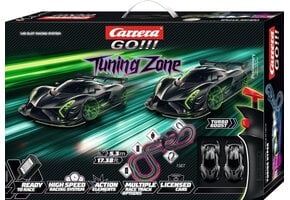 Carrera GO! Tuning Zone Racebaan 5.3m | 1:43 Schaal | Hypercars & Wisselbare Onderdelen | 34% Korting