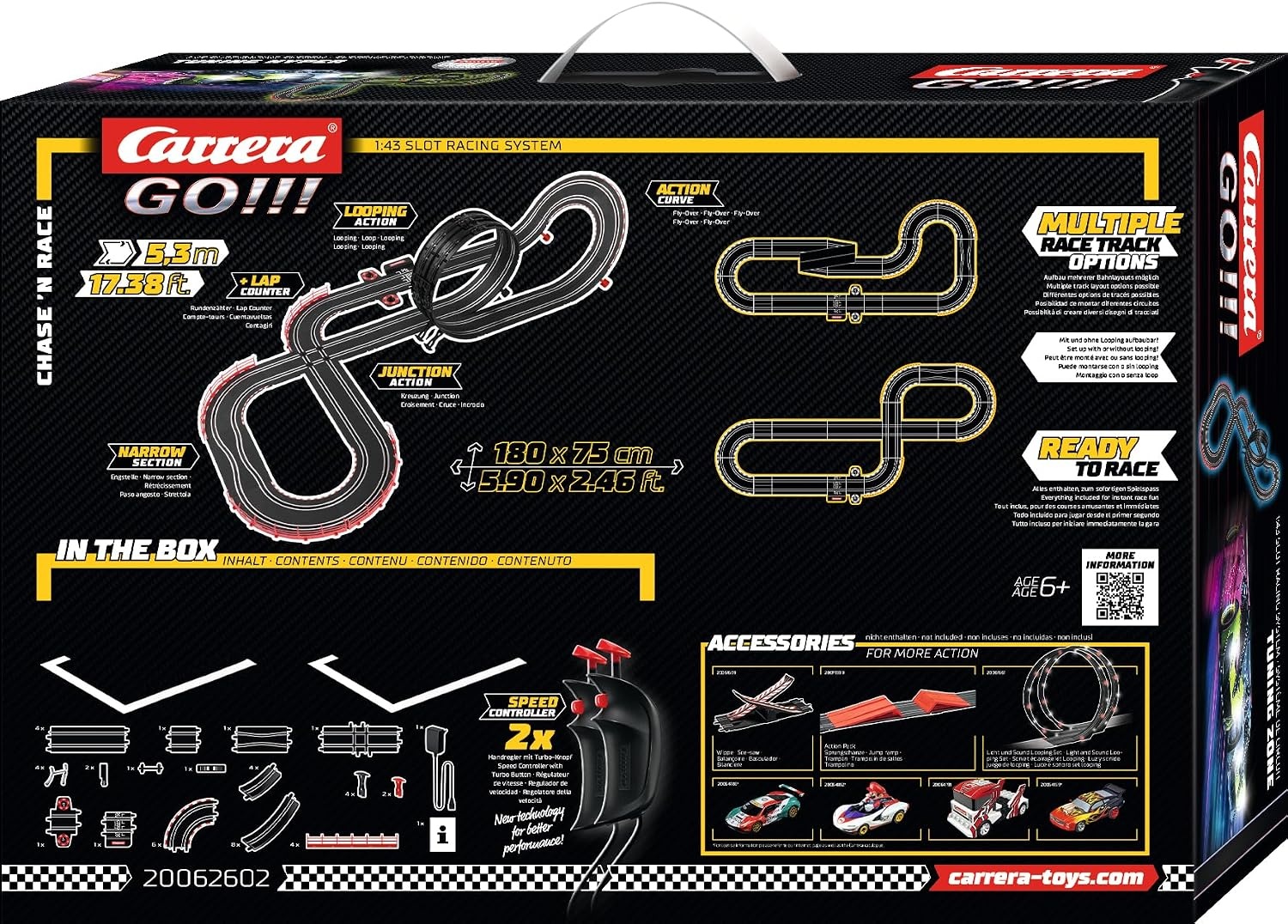 Carrera GO! Tuning Zone Racebaan 5.3m | 1:43 Schaal | Hypercars & Wisselbare Onderdelen | 34% Korting