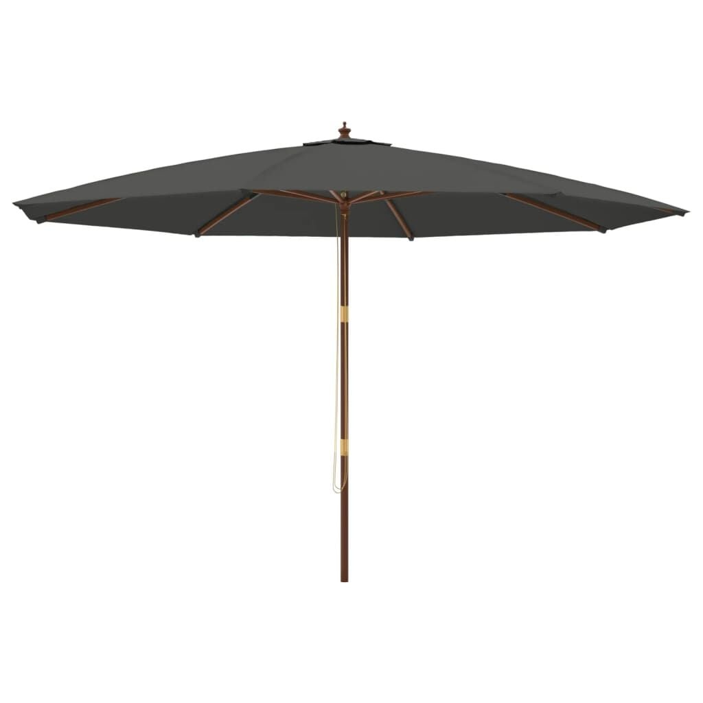 vidaXL Parasol Antraciet 400x273 cm met Houten Paal - 54% Korting