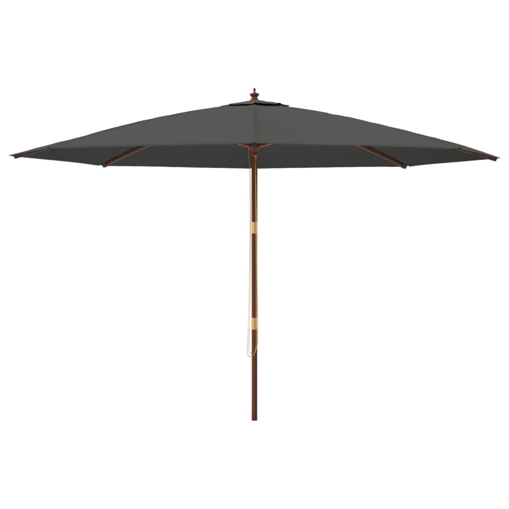 vidaXL Parasol Antraciet 400x273 cm met Houten Paal - 54% Korting