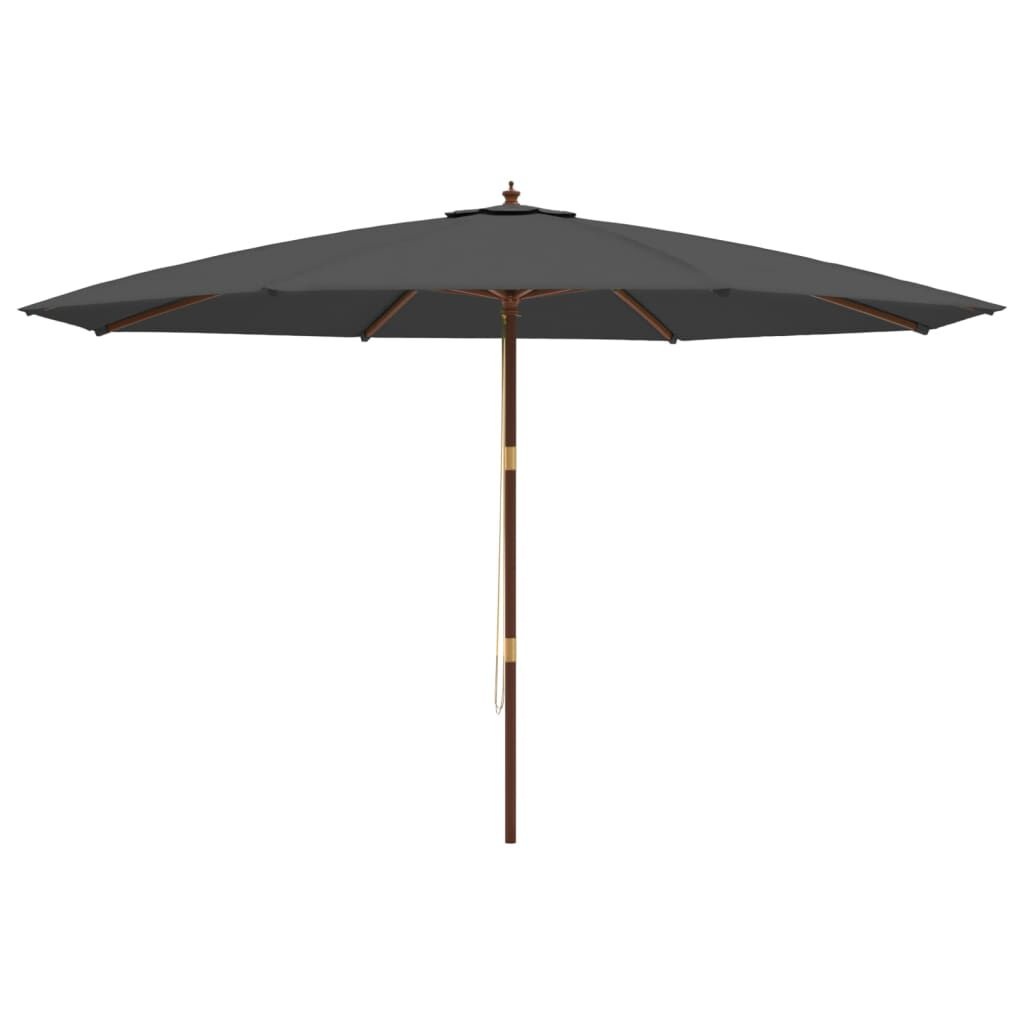 vidaXL Parasol Antraciet 400x273 cm met Houten Paal - 54% Korting