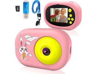 Roze Kinder Camera met 32% Korting - 1080P HD & 32GB