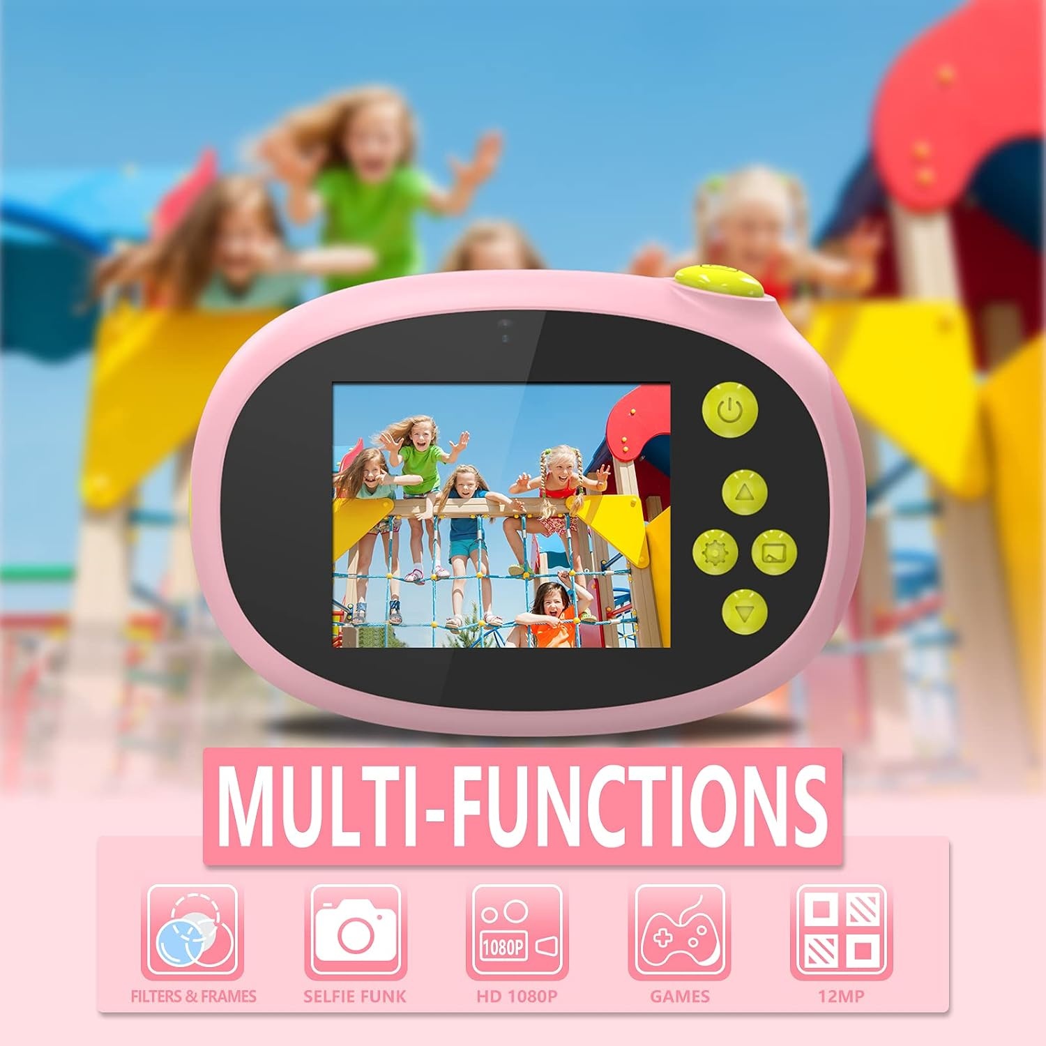 Roze Kinder Camera met 32% Korting - 1080P HD & 32GB