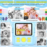 Kindercamera Blauw met Printfunctie - 33% Korting