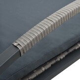 Verstelbaar Ligbed Poly Rattan Antraciet met Kussen & Wieltjes - 35% Korting