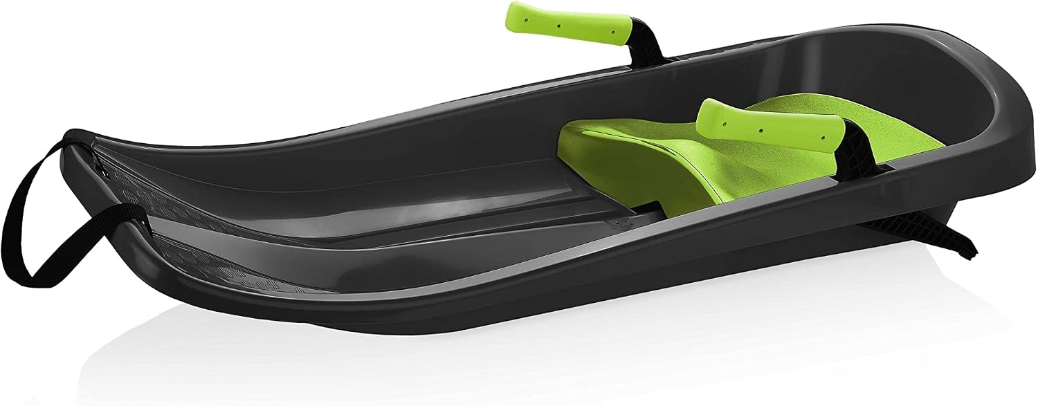 Sneeuwslee TRON Zwart - 50% Gerecycled, Ergonomische Remmen