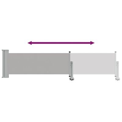 VidaXL Uittrekbaar Tuinscherm 60x300 cm Grijs - 34% Korting