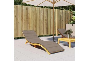 vidaXL Ligbedkussen 200x50x3 cm Oxford Stof Taupe - 45% Korting