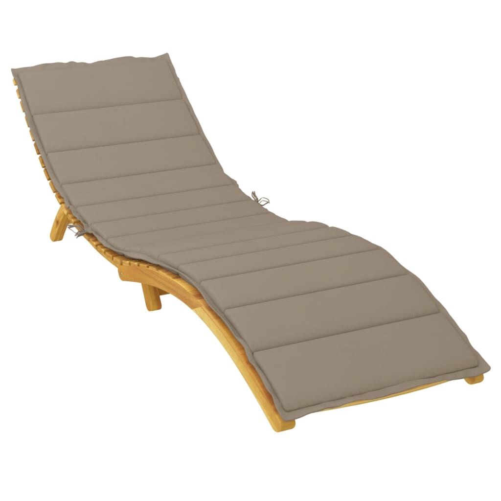 VidaXL Ligbedkussen 200x50x3cm Oxford Stof Taupe - 34% Korting