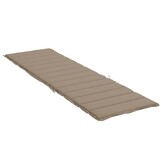VidaXL Ligbedkussen 200x50x3cm Oxford Stof Taupe - 34% Korting