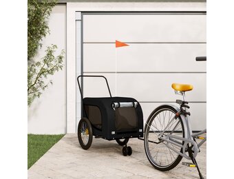 Hondenfietskar Zwart Oxford Stof met 34% Korting