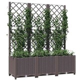 Plantenbak met latwerk 120x40x136 cm Bruin - 34% Korting!