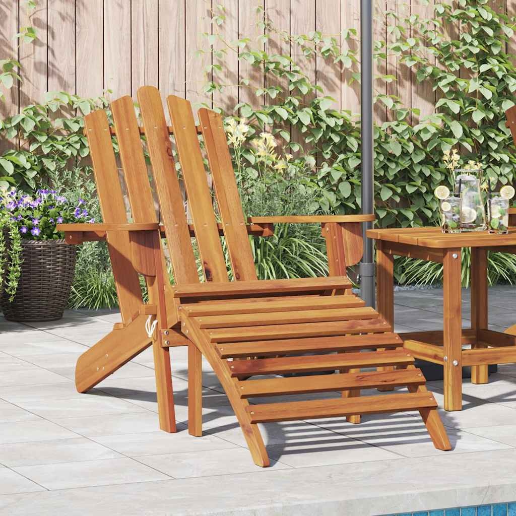 Acaciahouten Adirondack tuinstoel met voetensteun - 35% Korting
