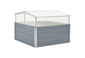 vidaXL Tuinkas 100x100x85 cm Gegalvaniseerd Staal Grijs - 52% Korting!