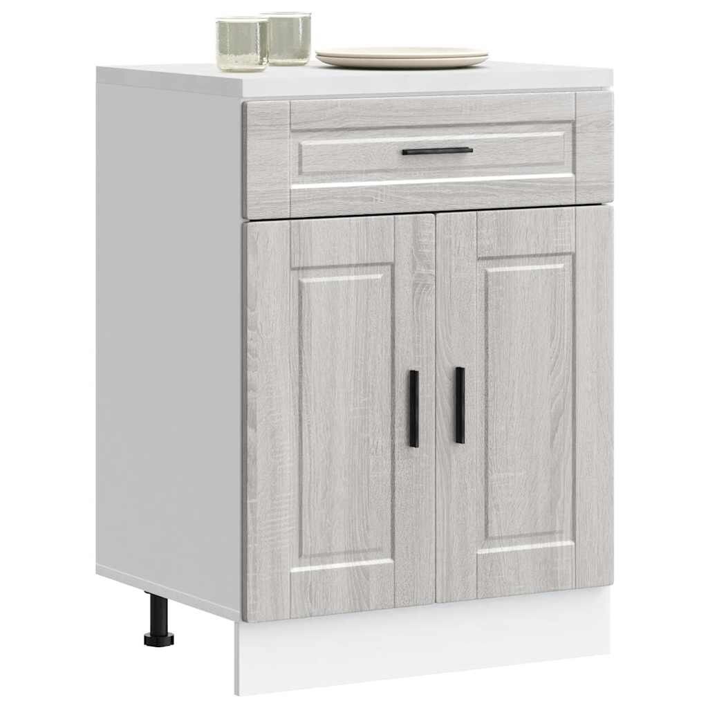 vidaXL Keukenonderkast Porto 60cm Grijs Sonoma Eiken - 35% Korting