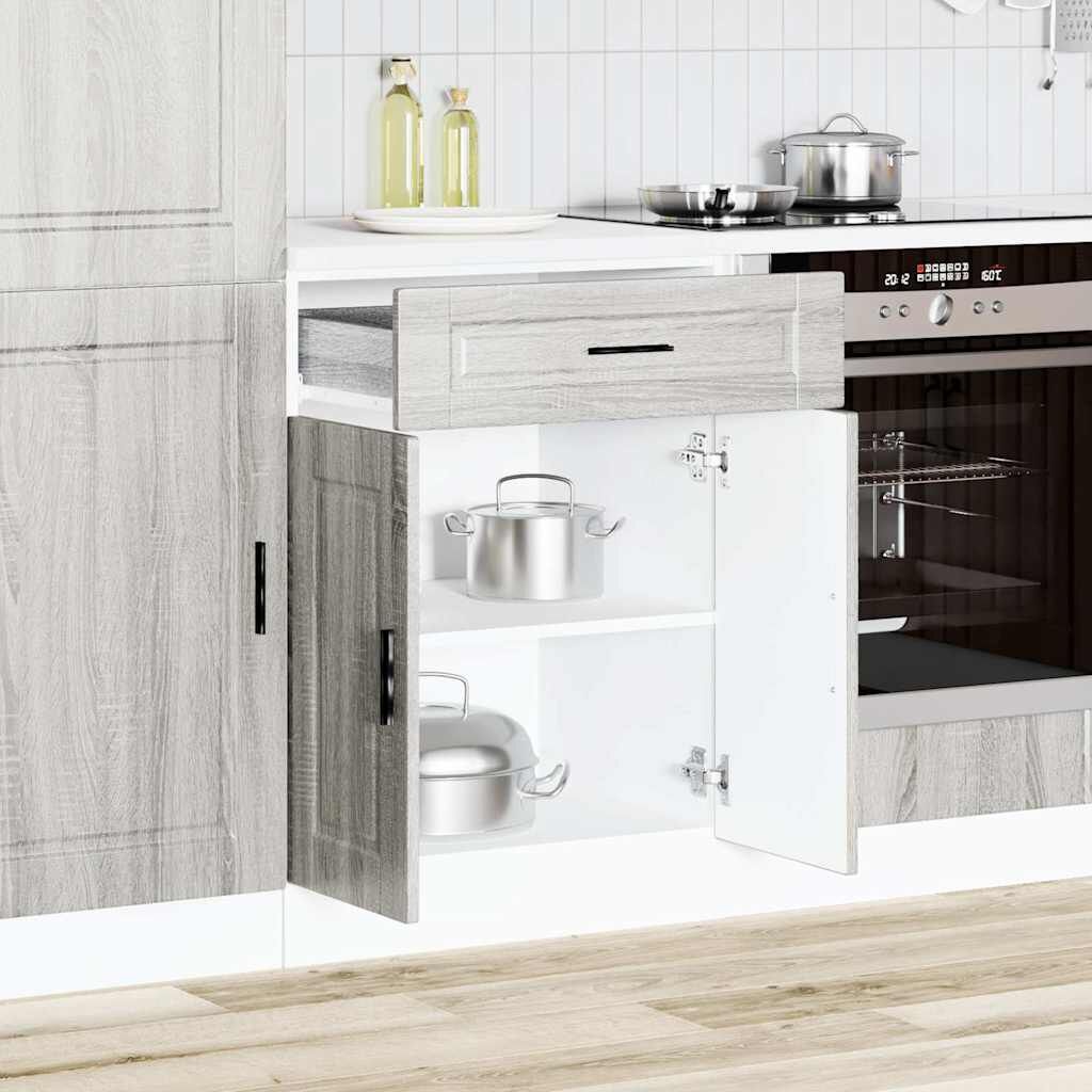 vidaXL Keukenonderkast Porto 60cm Grijs Sonoma Eiken - 35% Korting