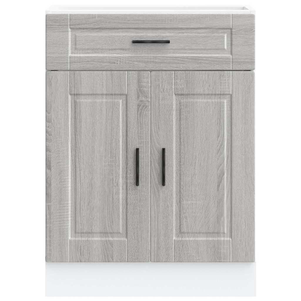 vidaXL Keukenonderkast Porto 60cm Grijs Sonoma Eiken - 35% Korting