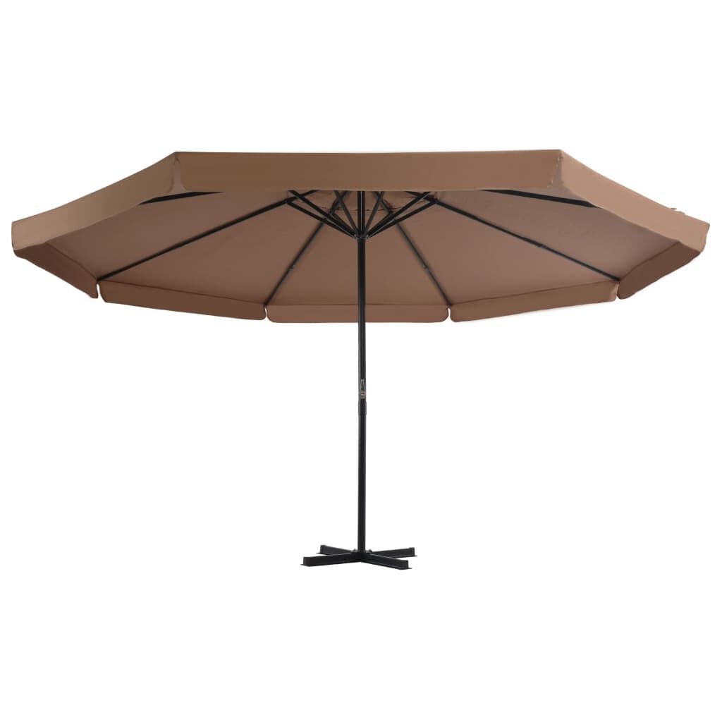 Hangende Parasol Taupe met Aluminium Paal - 35% Korting