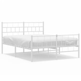 vidaXL Wit Metaal Bedframe 140x190 cm - 34% Korting