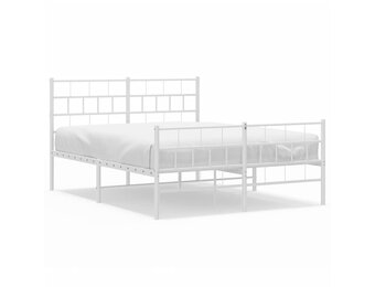 vidaXL Wit Metaal Bedframe 140x190 cm - 34% Korting