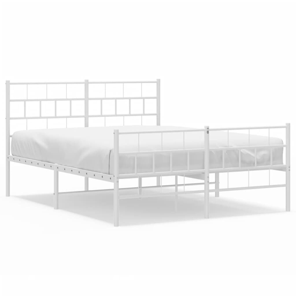 vidaXL Wit Metaal Bedframe 140x190 cm - 34% Korting