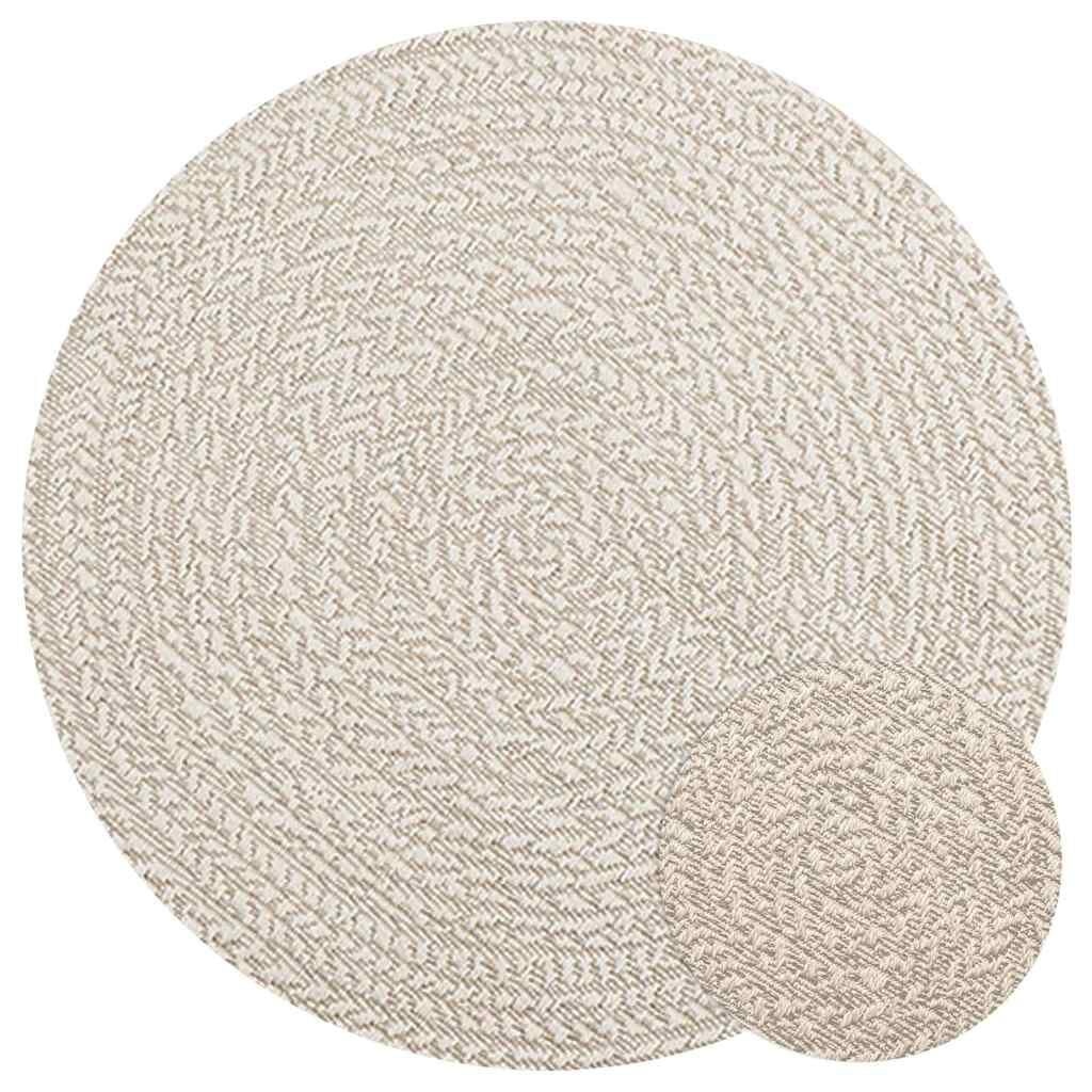 vidaXL ZIZUR Vloerkleed Crème Ø 90 cm Jute Look - Binnen & Buiten - 33% Korting