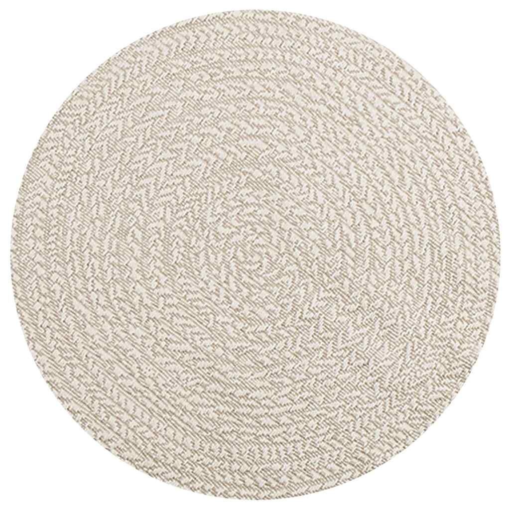 vidaXL ZIZUR Vloerkleed Crème Ø 90 cm Jute Look - Binnen & Buiten - 33% Korting