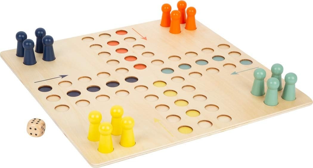 Small Foot Ludo XL Gezelschapsspel - Hout, 4 Spelers (57% Korting!)