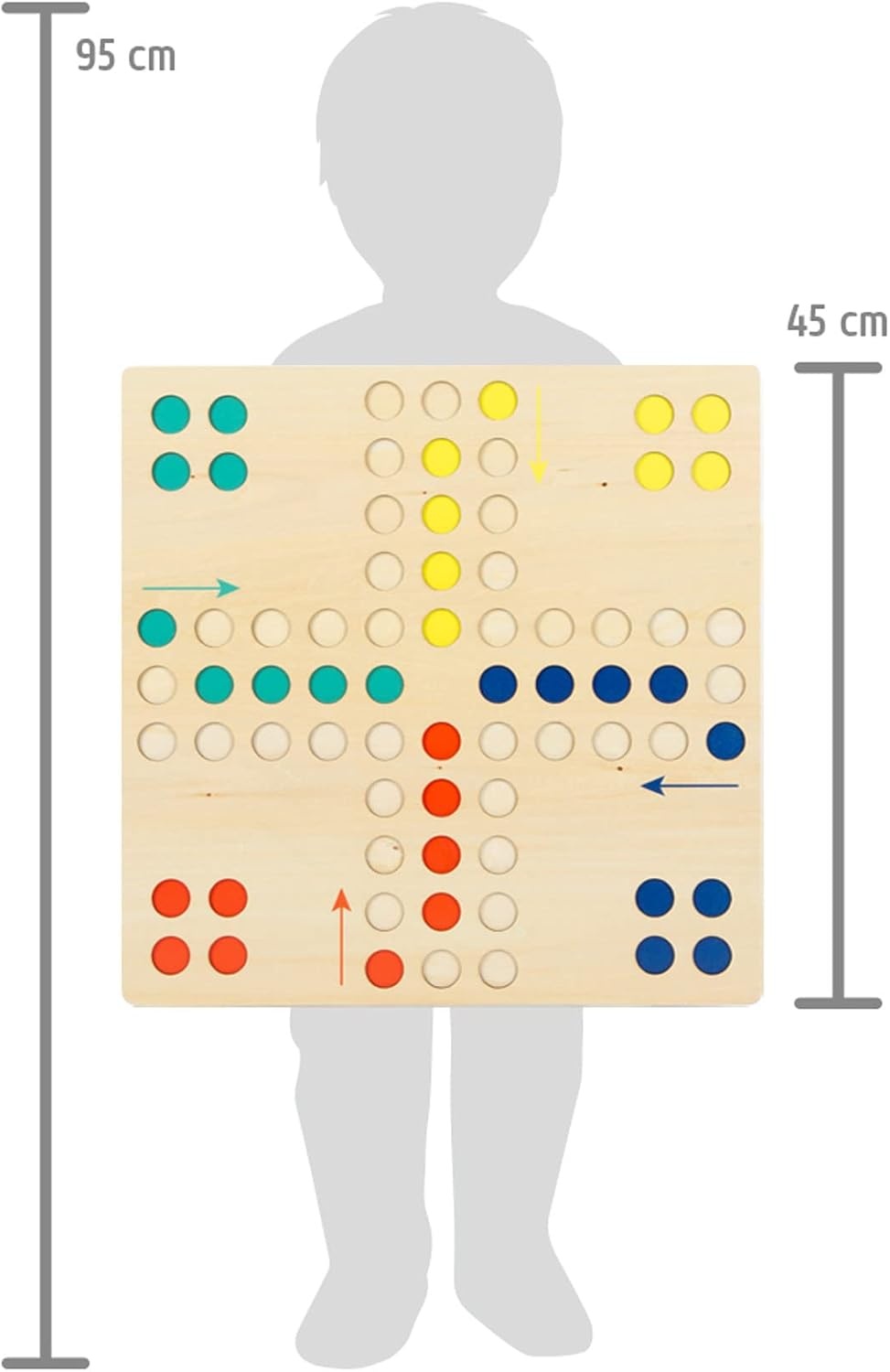 Small Foot Ludo XL Gezelschapsspel - Hout, 4 Spelers (57% Korting!)