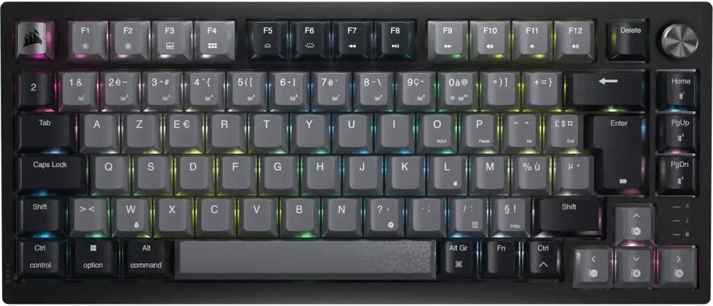 Corsair K65 Plus Wireless 75% AZERTY Gaming Toetsenbord Zwart (35% Korting)