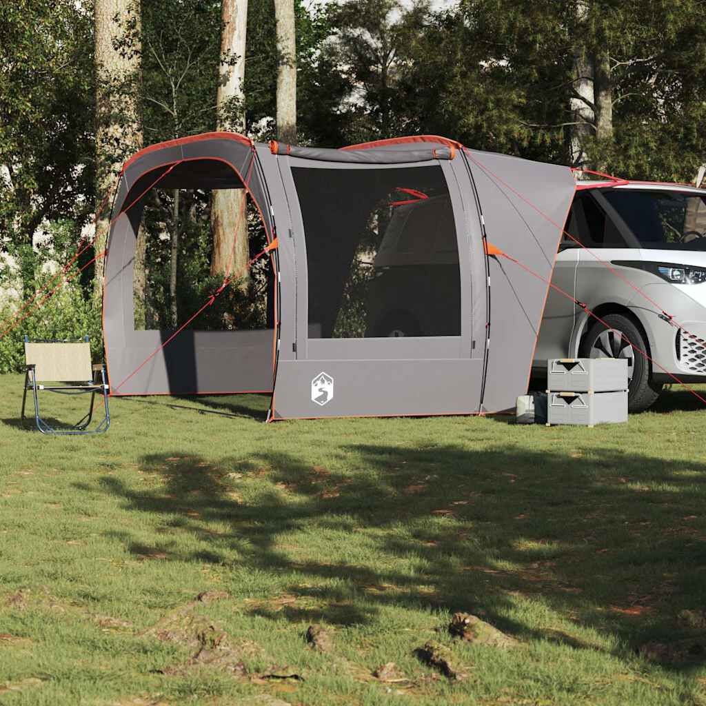 vidaXL Autotent Waterdicht Grijs/Oranje - 35% Korting