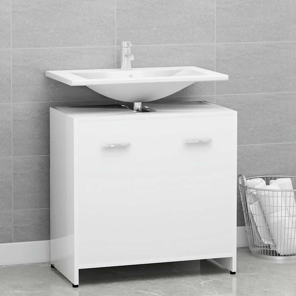 vidaXL Badkamerkast Wit Bewerkt Hout (60x33x61 cm) - 54% Korting