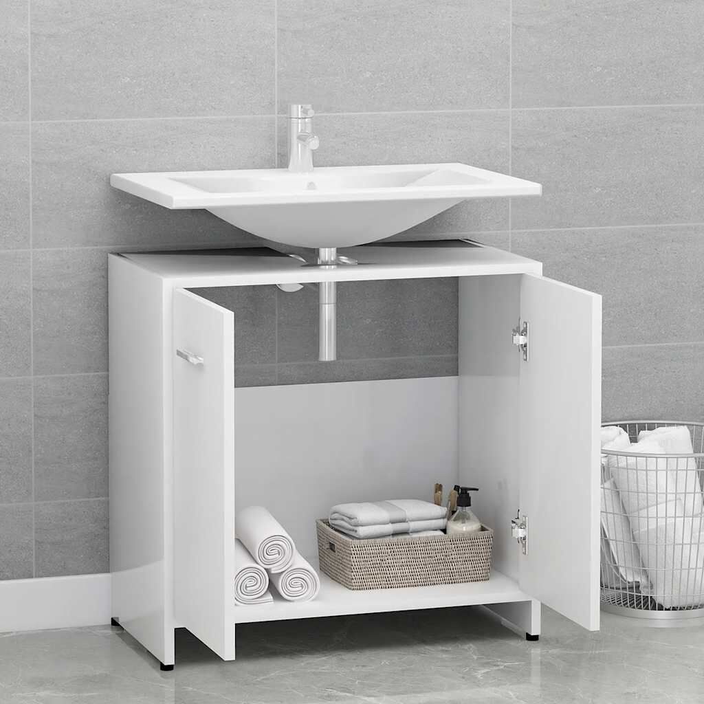 vidaXL Badkamerkast Wit Bewerkt Hout (60x33x61 cm) - 54% Korting