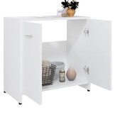 vidaXL Badkamerkast Wit Bewerkt Hout (60x33x61 cm) - 54% Korting