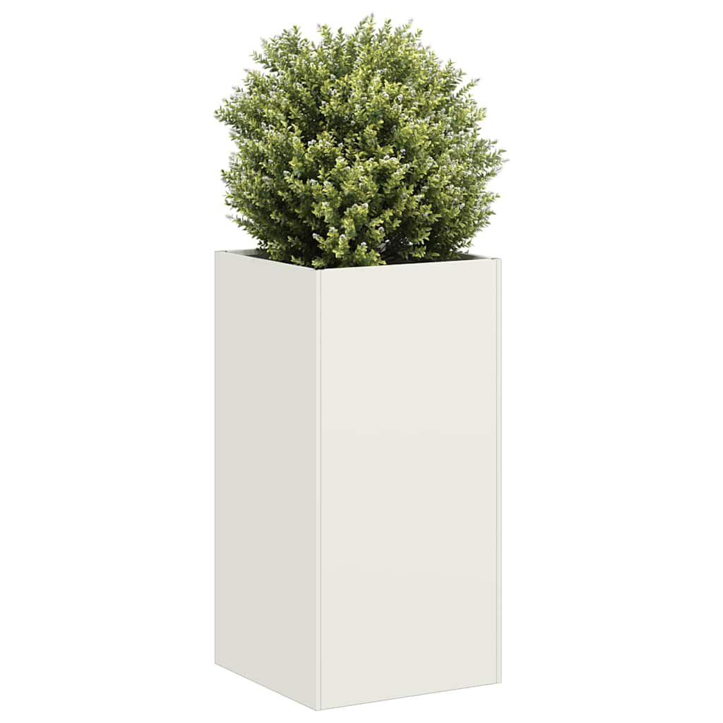 Plantenbak Staal Wit 40x40x80 cm - 34% Korting