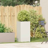 Plantenbak Staal Wit 40x40x80 cm - 34% Korting