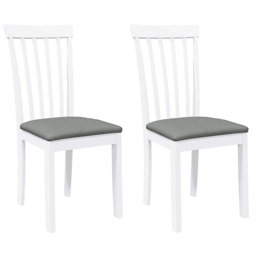 2x Houten Eetkamerstoelen met Kussens Wit 54% Korting