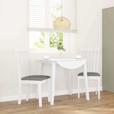 2x Houten Eetkamerstoelen met Kussens Wit 54% Korting