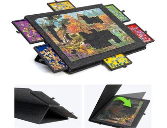 Lavievert Kantelbaar Puzzelbord (1500 Stuks) met Standaard & Hoes - 34% Korting
