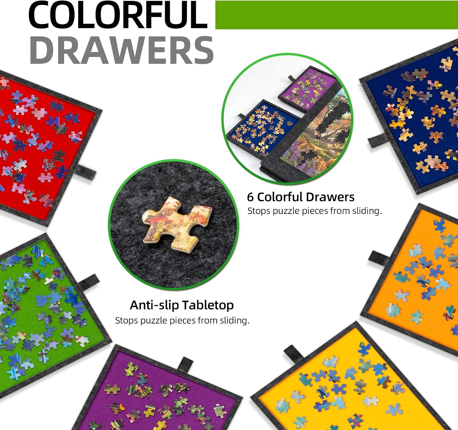Lavievert Kantelbaar Puzzelbord (1500 Stuks) met Standaard & Hoes - 34% Korting