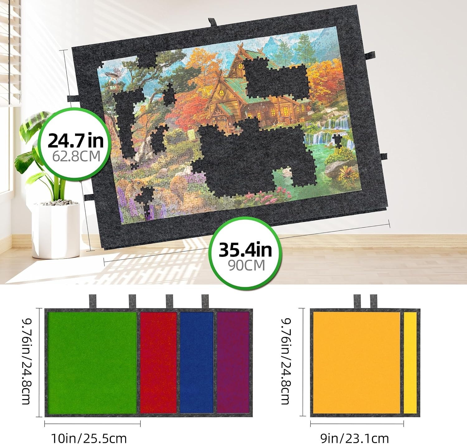 Lavievert Kantelbaar Puzzelbord (1500 Stuks) met Standaard & Hoes - 34% Korting
